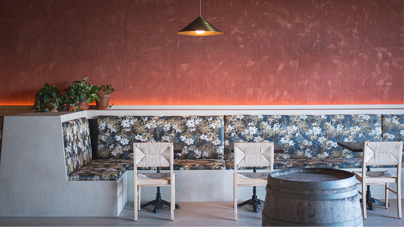 A warm, textured, room.